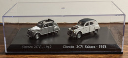 Coffret Voitures Citroën 2cv 1949 / 2cv Sahara 1958 - 1/87- Atlas - Escala 1:87