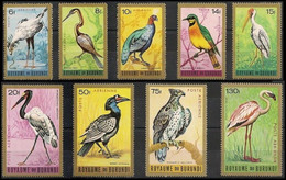 Série Neuve Burundi 1965, N°8 à 16 YT, Poste Aérienne, Oiseaux, échassiers, Rapaces - Luchtpost