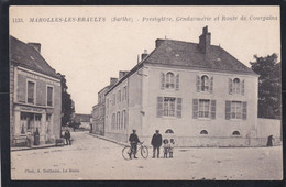 72 -  Marolles Les Braults - Presbytère, Gendarmerie Et Route De Courgains - Marolles-les-Braults