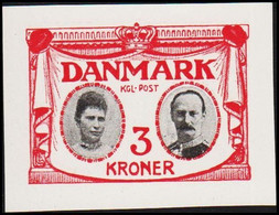 1930. DANMARK. Essay. Frederik VIII & Louise. 3 KRONER. - JF525281 - Ongebruikt