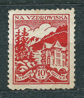 Poland - Post And Telegraph Trade Union - Aid For Reconstruction Of Spa - Label  10 Gr Unused - Vignettes