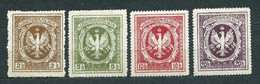 Poland, 1916 - Polish Eagle - Complete Set Of Labels  Aid For Polish Legionnaires ** MNH (see Description) - Vignetten