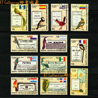 Cuba 2010 Birds Flags The Writings Of Jose Marti Art Animals Birds Fauna Nature Bird Animal Flag Stamps USED - Usados
