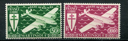 24265 MARTINIQUE  PA4/5** Série De Londres  1945  TB/TTB - Airmail