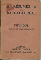 Résumés Du BAC  Physique   Vers 1950? - Fiches Didactiques