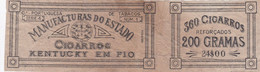 My Box 2 - PORTUGAL - LABEL - CIGARROS KENTUCKY - OLD CIGAR LABEL - TOBACCO LABEL - Etichette