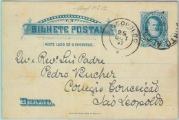 89571  - BRAZIL - Postal History -  POSTAL STATIONERY CARD # BP 14  1892 - Autres & Non Classés
