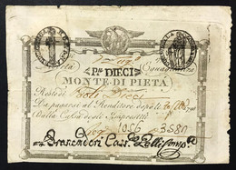 10 Paoli 1798 Repubblica Romana Monte Di Pietà N.C. Forellini E Taglietti  LOTTO 3100 - Andere & Zonder Classificatie