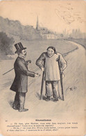 CPA FANTAISIE - Illustration Signée RC - Deux Hommes Parlent De Rhumatismes - Männer