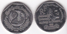 2 Francs René Cassin 1998, Déclaration Universelle Des Droits De L'homme (1948-1998). En Nickel - Gedenkmünzen