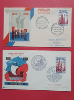 2 Enveloppes FDC En 1954 - Foire De Paris - N 27 - 1950-1959