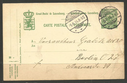 LUXEMBURG. 1914. CARD. RODANGE POSTMARK. ADDRESSED TO BERLIN. - 1907-24 Ecusson