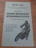 Speedway Trieste / Italien , Ca. 1930 , Dirt Track , Ippodromo Di Montebello , Flyer , Plakat , Werbung , Reklame !!! - Motos