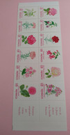 MONACO 1995 Carnet De YT N° C12** 10 Timbres 2014/2025** ROSES Fuschia Oeillet Peintures Originales De Colette Thurillet - Libretti