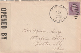 San Luis Cuba 1918 Cover Mailed Censored - Lettres & Documents