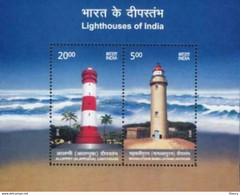 India 2012 Light Houses Of India Architecture Alleppey Mamallapuram Miniature Sheet MS MNH, P.O Fresh & Fine - Other & Unclassified