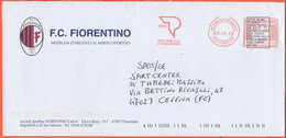 Repubblica Di San Marino - 2020 - 01,10 EMA, Red Cancel - F.C. Fiorentino Calcio - Viaggiata Da Fiorentino Per Cesena - Briefe U. Dokumente