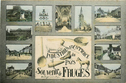 Fruges * Souvenir De La Commune * Cpa Multivues * Industries Et Commerce Du Pays - Fruges