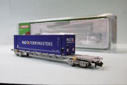 Arnold - WAGON PORTE CONTENEURS Sgss P&O Ferrymasters Novatrans SNCF ép. V Réf. HN6583 Neuf NBO N 1/160 - Vagoni Merci