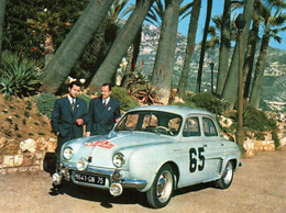 14591 RALLYE MONTE CARLO 1958  MONRAISSE Et FERET Vainqueurs 1ers Dauphine Renault   Course Automobile.    (Recto-verso) - Rallyes