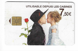 3 TL - TELECARTE  RECHARGEABLE 7,50 € (FRANCE) Utilisable Depuis Les Cabines  2013 JEUNES ENFANTS - 2013