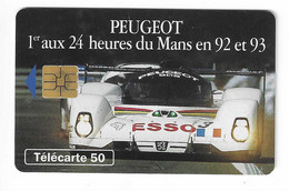 7 TL - TELECARTE  50 (FRANCE) 1993 -PEUGEOT  - 1er Aux 24 H Du Mans 92 Et 93 - 2014-...