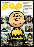 1971 - PEP - N° 2  - Weekblad - Inhoud: Scan 2 Zien - Charlie BROWN - PEANUTS. - Pep