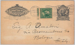52461 - UNITED STATES - POSTAL STATIONERY CARD: Scott # UX 4 To ITALY 1912 - Autres & Non Classés