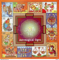 India 2010 Astrology / Astrological Signs Zodiac MINIATURE SHEET MS MNH - Other & Unclassified