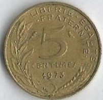Pièce De Monnaie 5 Centimes Marianne 1973 - 5 Centimes