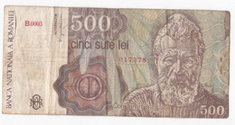 Roumanie 500 Lei 1991, Série B 003 , N 017378, Ayant Circulé. - Romania