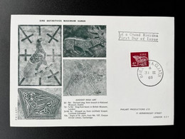 IRELAND EIRE 1969 DEFINITIVES  4P MAXIMUM CARD IERLAND - Cartes-maximum