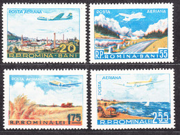 Romania 1956 Airmail Mi#1626-1629 Mint Hinged - Neufs