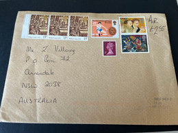 (3 L 54) Letter Posted From UK To Australia (during COVID-19 Pandemic) 7 Stamps - No P/m (23 X 17 Cm) - Sin Clasificación