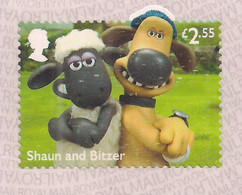 GB 2022 QE2 £2.55 Aardman Classics ' Shaun & Bitzer ' Umm SG 4730 ( C464 ) - Unused Stamps