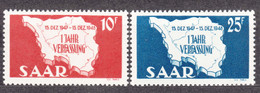 Saar Sarre 1948 Mi#260-261 Mint Never Hinged - Neufs