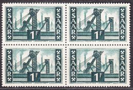 Saar Sarre 1952 Mi#319 Mint Never Hinged Piece Of 4 - Neufs