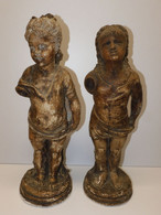 *2 ANCIENNES STATUES En PLATRE Paul OGO Statuaire EB ERNEST FONTANIE Editeur   E - Plâtre