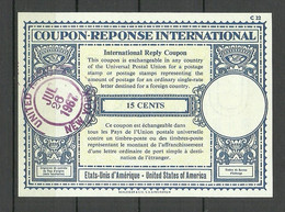 USA 1967 International Reply Coupon Reponse Antwortschein 15 Cents O UNITED NATIONS New York - Storia Postale