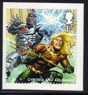 GB 2021 QE2 1st DC Comics Justice League Cyborg & Aquaman Umm SG 4587e S/A (89 ) - Unused Stamps