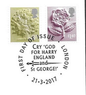 GB - 2017 New  Regional Definitives ENGLAND (2)    FDC Or  USED  "ON PIECE" - SEE NOTES  And Scans - 2011-2020 Em. Décimales