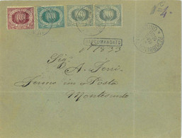 P0311  - SAN MARINO  - STORIA POSTALE - Busta RACCOMANDATA  Tricolore 1899 - Storia Postale