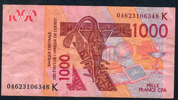 W.A.S. SENEGAL P715Kb 1000 FRANCS (20)04  F-VF  NO P.h. - Westafrikanischer Staaten