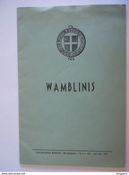 Wamblins Driemaandelijks Tijdschrift Nr 4 1975 Wemmel Dialecten De Kam Tyfusepidemie En Toponymie Wemmel16 Pagina's - Other & Unclassified