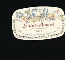 Etiquette  Vin SAINT-AMOUR  2000 69 Belleville - Jaar 2000
