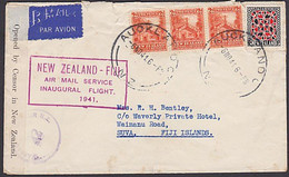 NZ - FIJI 1941 FIRST FLIGHT CENSOR COVER - Lettres & Documents