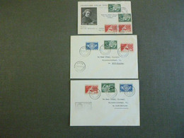 BELG.1954 952 LOT FDC (oostende) :  Obl. OOSTENDE & BRUX. 13/09/54 Rotary International - 1951-1960