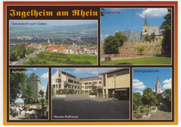 Ingelheim Am Rhein - Teilansicht Vom Osten, Burgkirche, Bismarkturm, Neues Rathaus, Remigiuskirche - (Deutschland) - Ingelheim