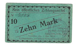 *germany Offizier  Kriegsgefangenen Lager  Graudenz  10 Mark  05.08  Unc - Autres & Non Classés