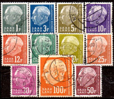 Sarre-224- Original Values Issued In 1957 (o) Used - Quality In Your Opinion. - Andere & Zonder Classificatie